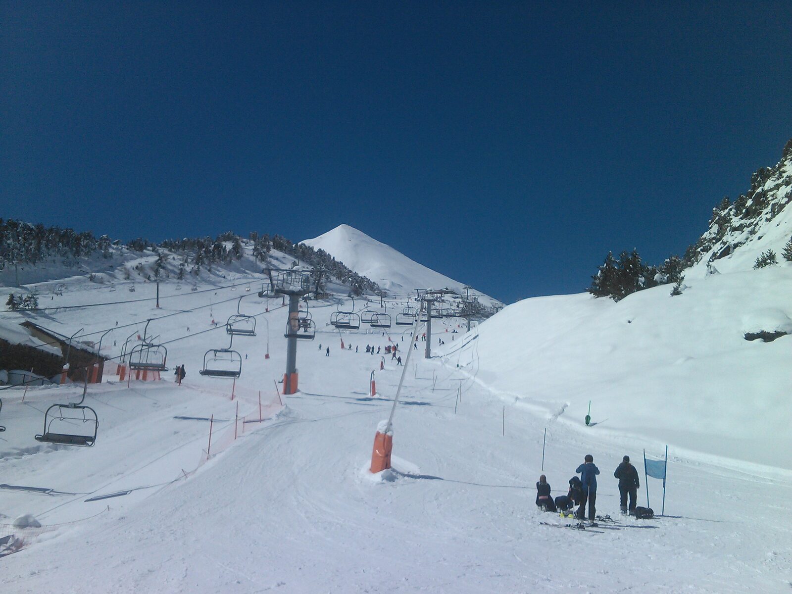 Vallnord Pal sector in Andorra with the Pic de Coma Pedrosa in the background